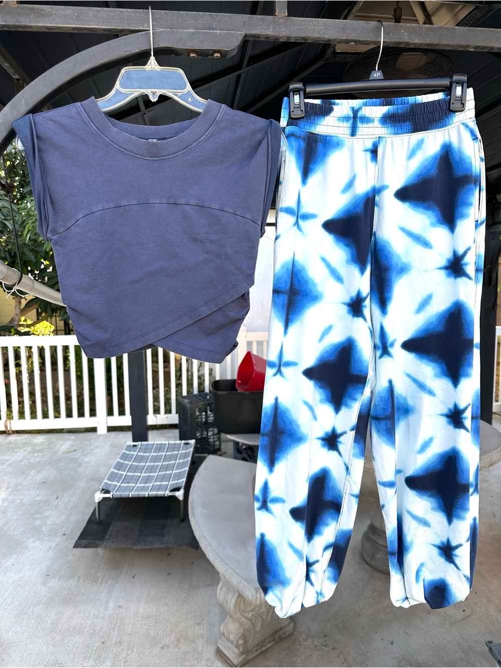 NEW FREE PEOPLE SHIBORI NAVY COMBO CROSSOVER SET SIZE XS!!!! - Picture 3 of 7